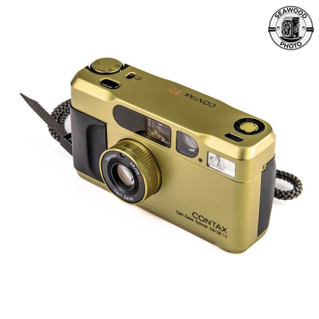 Contax T2 Gold Point & Shoot w/ Data Back EXCELLENT