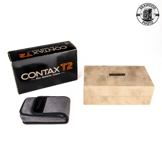 Contax T2 Gold Point & Shoot w/ Data Back EXCELLENT