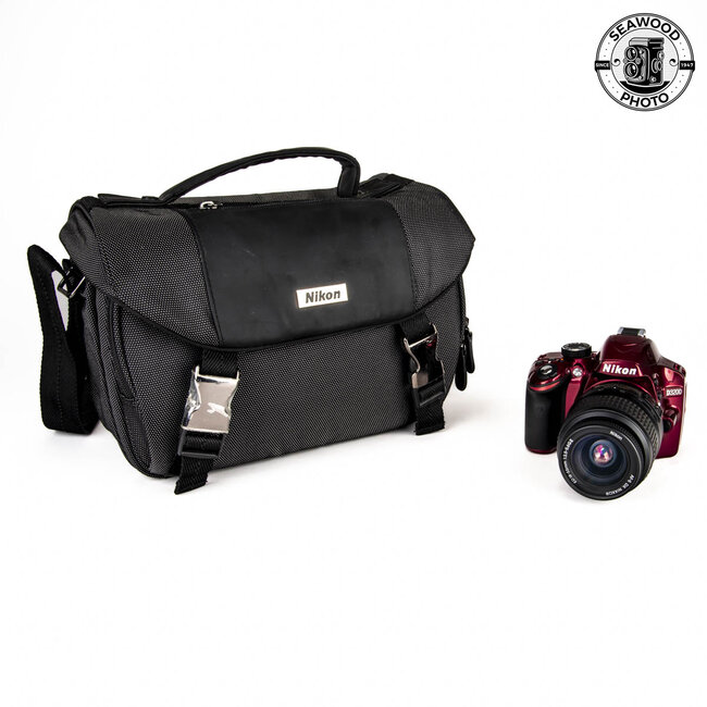 Nikon D3200 (RED) 24MP 2 Lens Kit DX 18-55mm + 55-200mm EXCELLENT