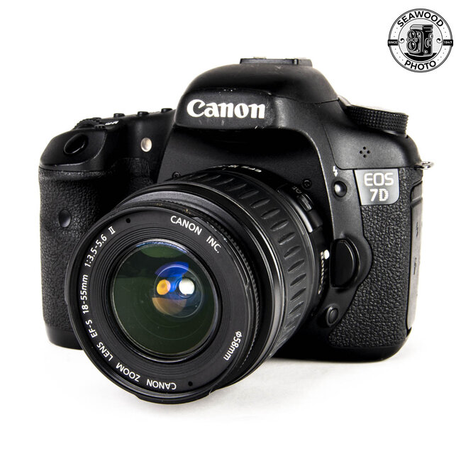 Canon EOS 7D w/ 18-55mm f/3.5-5.6 II EF-S Lens GOOD-