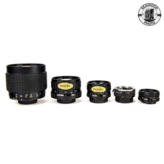 Pentax Auto 110 Lens Set 5 Lenses GOOD-