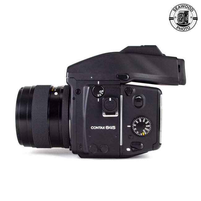 Contax 645 w/ Planar 80mm f/2, AE Prism, Waist level, & Extra Back EXCELLENT