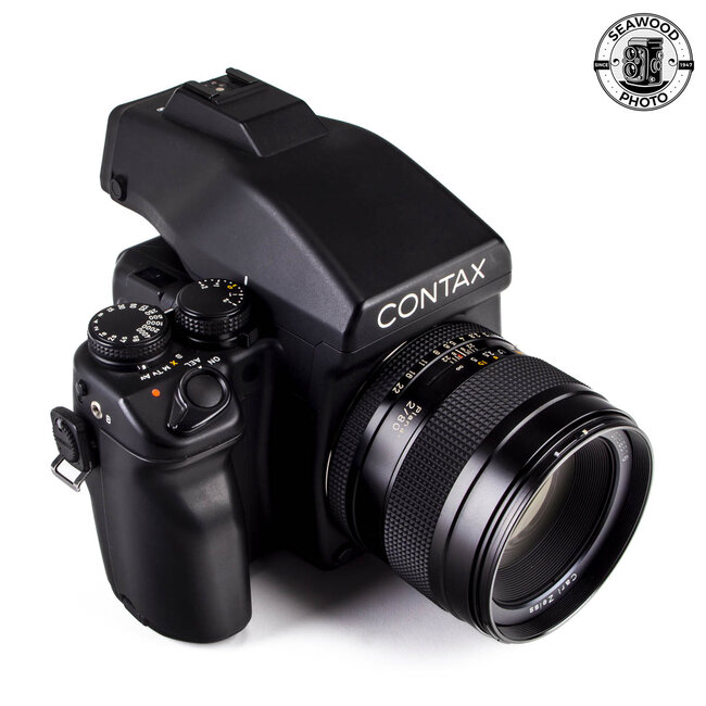 Contax 645 w/ Planar 80mm f/2, AE Prism, Waist level, & Extra Back EXCELLENT