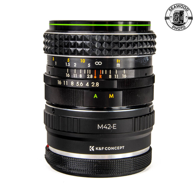 Rexagon 28mm f/2.8 M42 w/ M42-E Adapter GOOD+