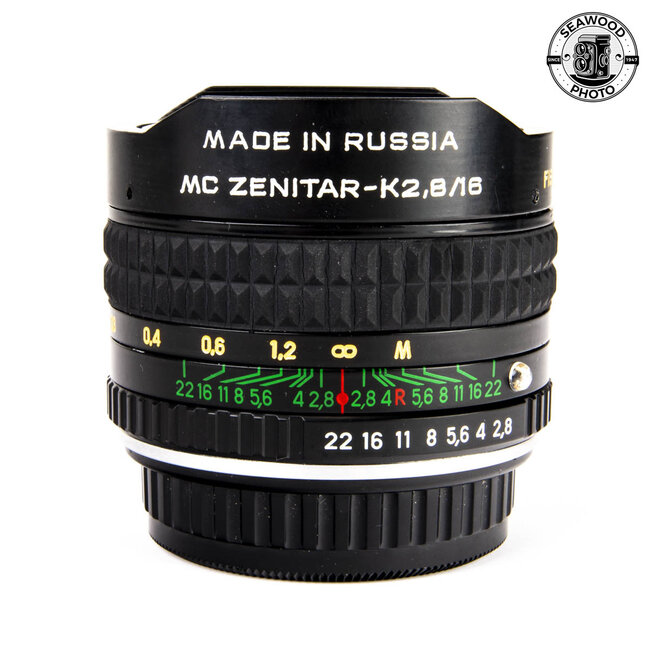 MC Zenitar 16mm f/2.8 Fish-Eye Pentax K GOOD+