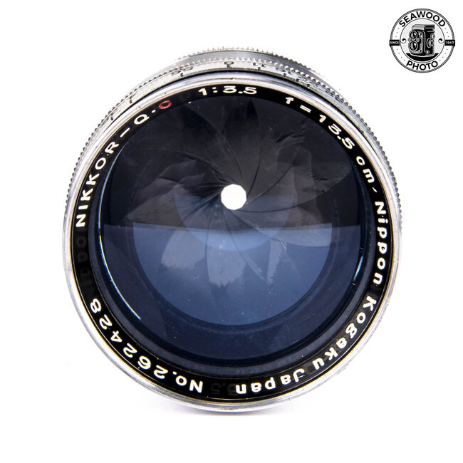 Nikon Nikkor Q C 135mm f/3.5 Rangefinder Lens Fits Leica M39 GOOD-