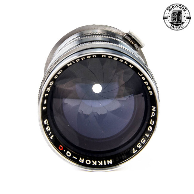 Nikon Nikkor Q C 135mm f/3.5 Lens Fits Contax and Nikon Rangefinder Cameras GOOD