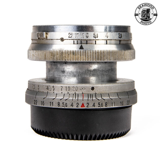 Zeiss 50mm f/2 Sonnar Red-T Wartime in Leica M39 Mount GOOD-