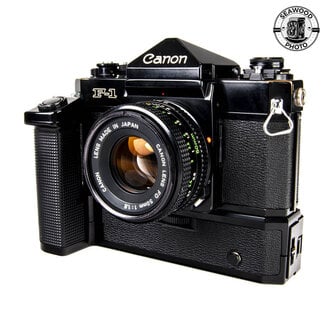 Canon Canon F-1, 50mm F/1.8 and Power-winder F GOOD