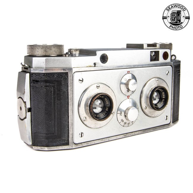 Busch Veriscope F40 3D Stereo Film Camera. Berthiot 40mm lenses GOOD