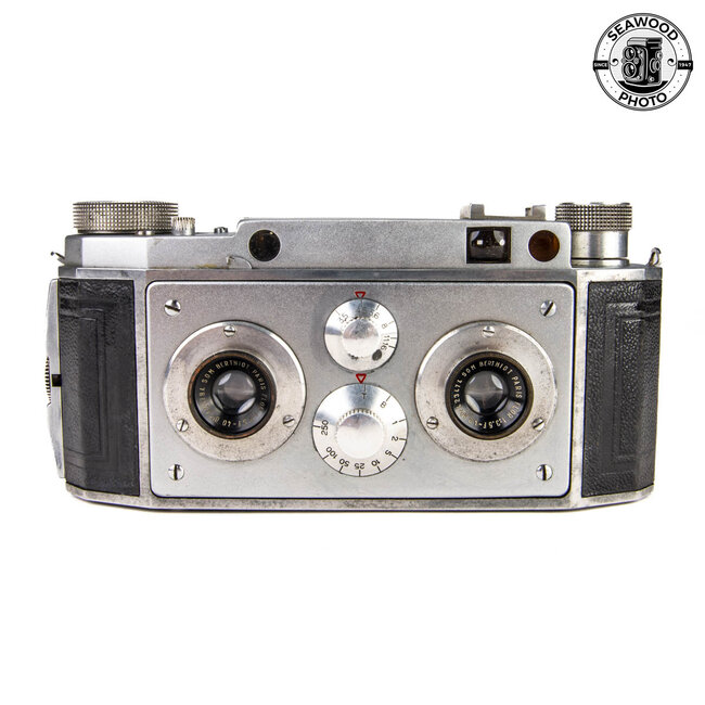 Busch Veriscope F40 3D Stereo Film Camera. Berthiot 40mm lenses GOOD