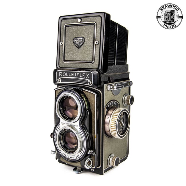 Rolleiflex T Gray w/Zeiss 75mm f/3.5 Tessar, Brite-Screen (1958)  GOOD+