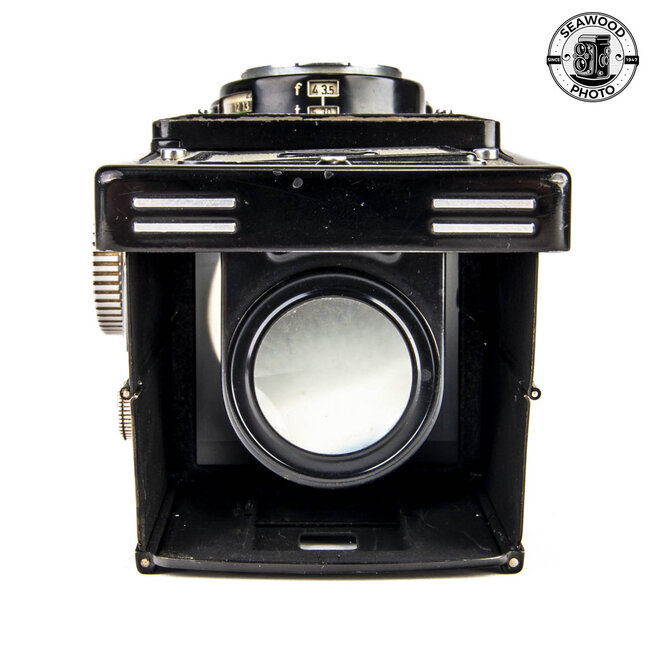Rolleiflex T Gray w/Zeiss 75mm f/3.5 Tessar, Brite-Screen (1958)  GOOD+