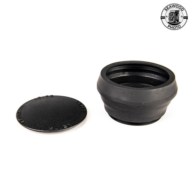 Leica Collapsible Rubber Hood 12517 w/ Cap 14191 For Elmar C 90mm f/4 EXCELLENT