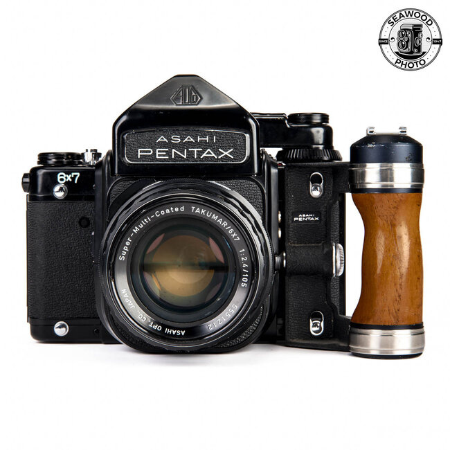 Pentax 6x7 MLU w/ 105mm f2.4 and Metered Prism GOOD+