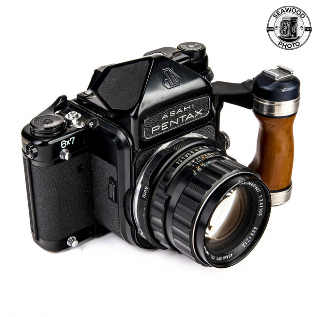 Pentax 6x7 MLU w/ 105mm f2.4 and Metered Prism GOOD+