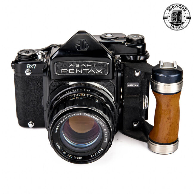 Pentax 6x7 MLU w/ 105mm f2.4 and Metered Prism GOOD+