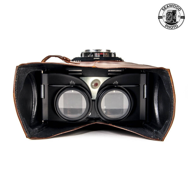 Rare Vintage Rolleiflex Binocular Leather Focusing Hood EXCELLENT