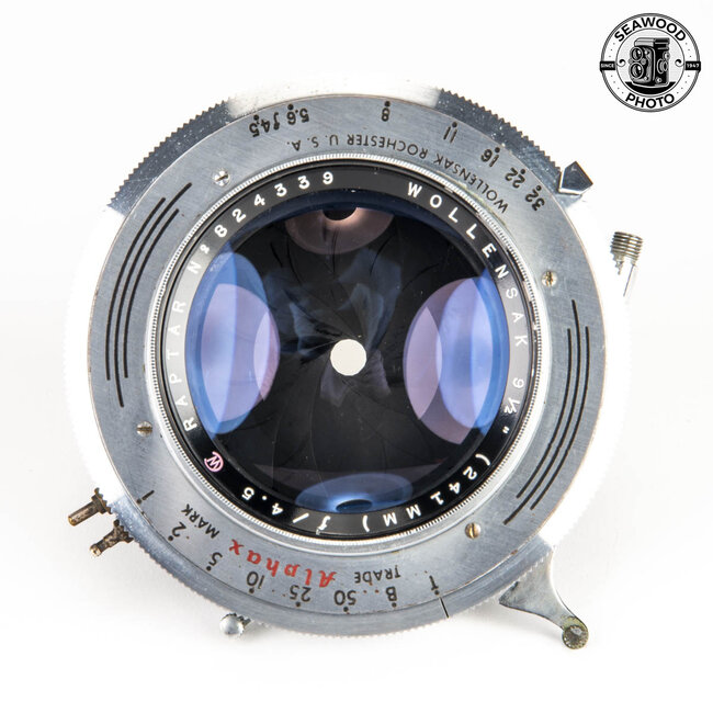 Wollensak 9-1/2" (241mm) f/4.5 Raptar for 4x5, 5x7 GOOD