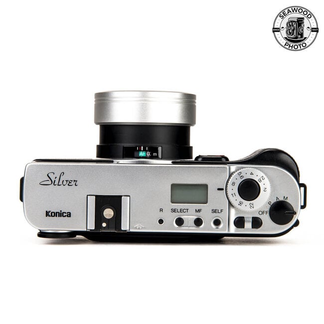 Konica HEXAR AF Silver 35mm Rangefinder Film Camera EXCELLENT