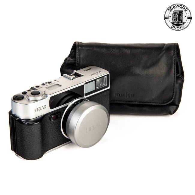Konica HEXAR AF Silver 35mm Rangefinder Film Camera EXCELLENT