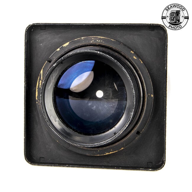 Graflex 10" 250mm f/5.6 Tele-Optar Barrel Lens in 6x9 Graphic Lens Board EXCELLENT