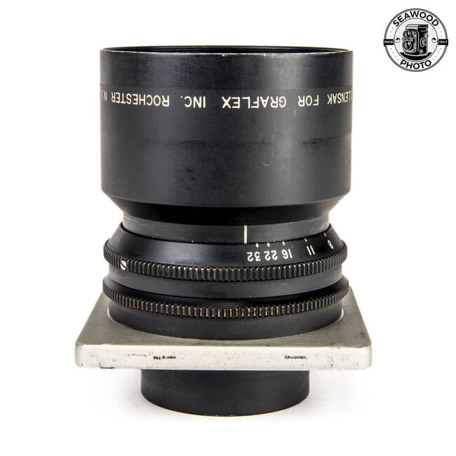 Graflex 10" 250mm f/5.6 Tele-Optar Barrel Lens in 6x9 Graphic Lens Board EXCELLENT