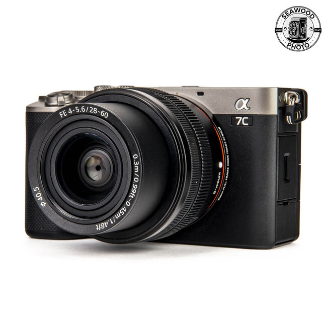 Sony A7C Silver w/ 28-60mm f/4-5.6 LOW SHUTTER COUNT 24.2 MP GOOD+