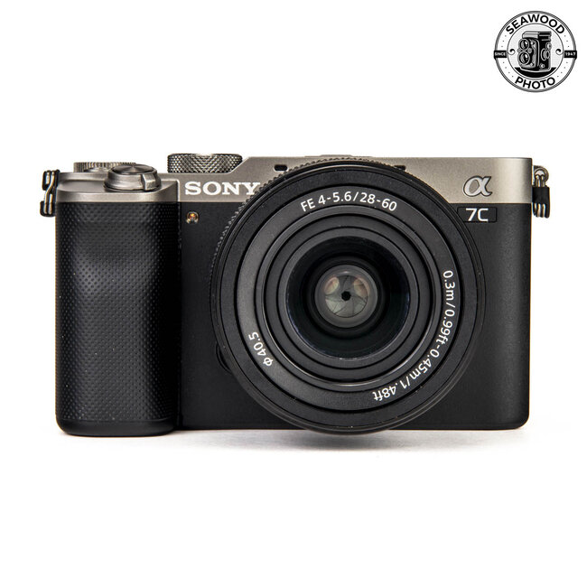 Sony A7C Silver w/ 28-60mm f/4-5.6 LOW SHUTTER COUNT 24.2 MP GOOD+