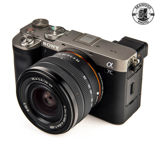 Sony A7C Silver w/ 28-60mm f/4-5.6 LOW SHUTTER COUNT 24.2 MP GOOD+