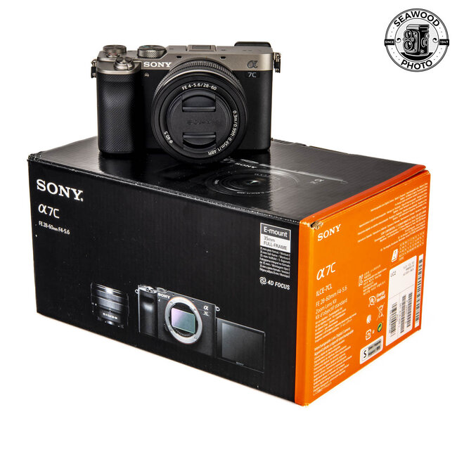 Sony A7C Silver w/ 28-60mm f/4-5.6 LOW SHUTTER COUNT 24.2 MP GOOD+