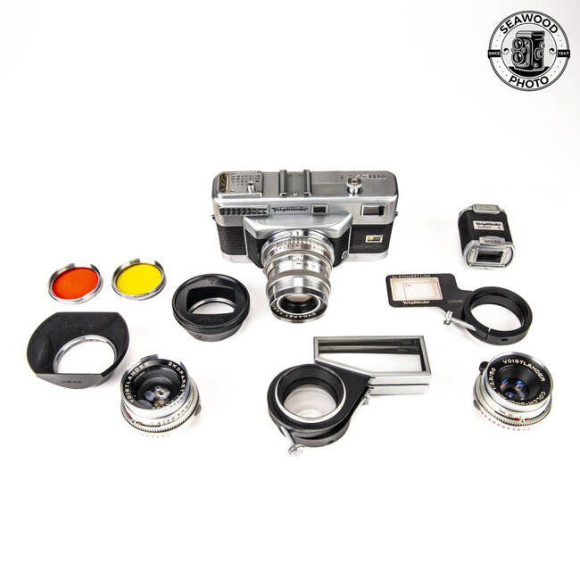 Voigtlander Vitessa T Complete Outfit w/3 Lenses, More GOOD+