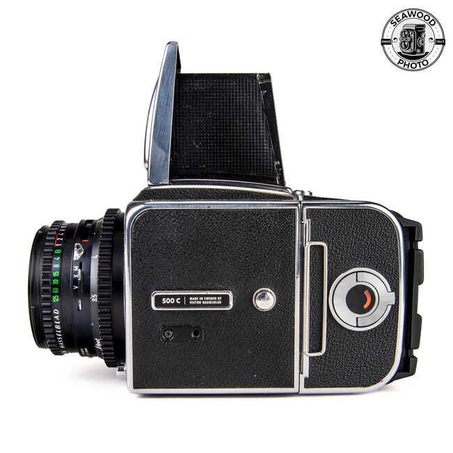 Hasselblad 500 C w/Zeiss 80mm f/2.8 Planar C T*, WL Finder, A2 Back EXCELLENT