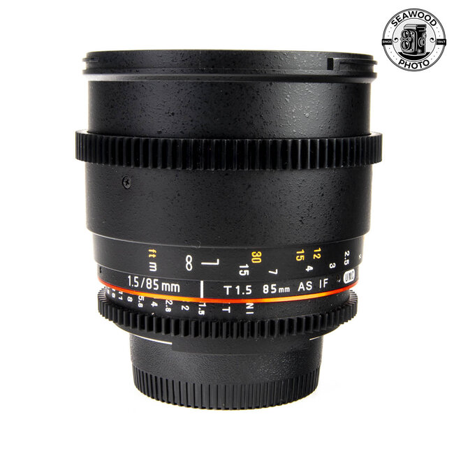 Rokinon 85mm f/1.5 T 1.5 AS IF Nikon Mount GOOD+