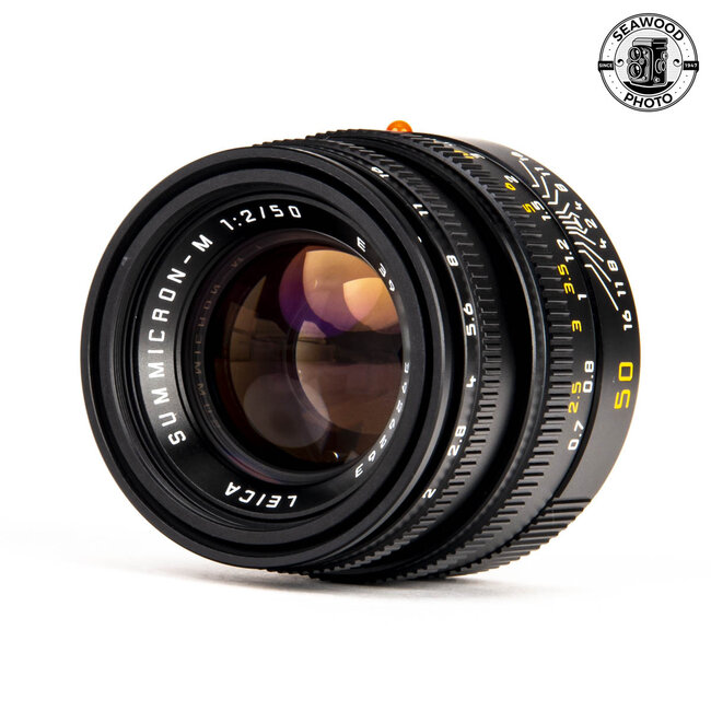 Leica 50mm f2 Summicron-M Lens V4, Mdl. 11826, E39 with Built-in Hood LIKE NEW