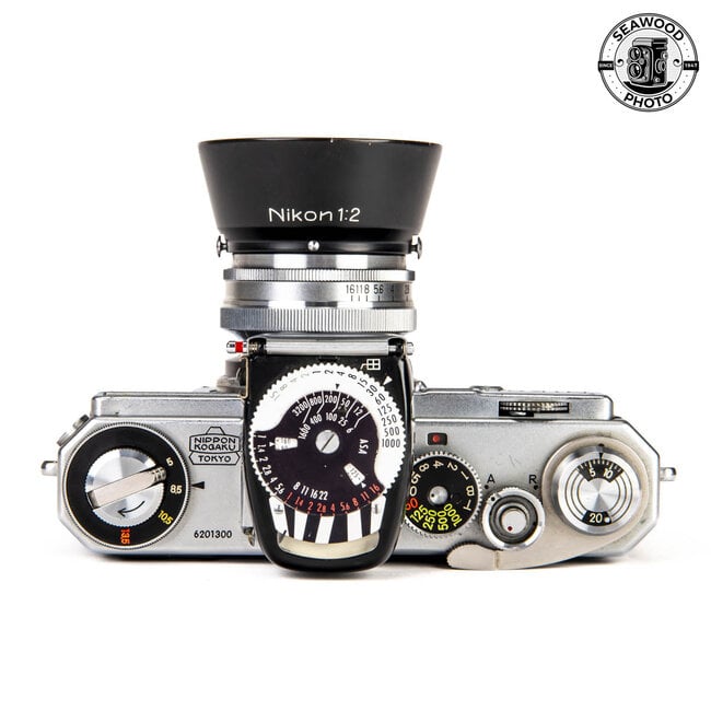 Nikon SP Rangefinder w/Nikkor 50mm f/2 H.M, Light Meter GOOD+