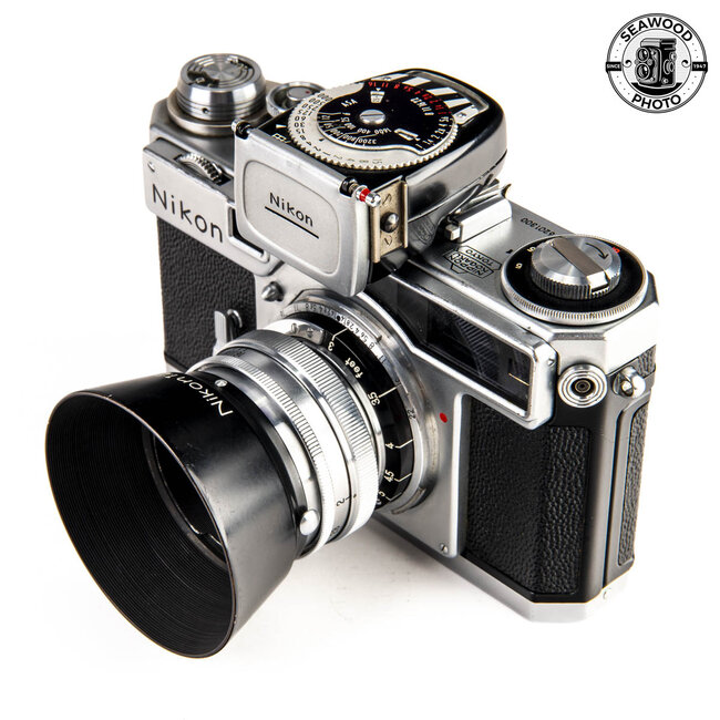 Nikon SP Rangefinder w/Nikkor 50mm f/2 H.M, Light Meter GOOD+