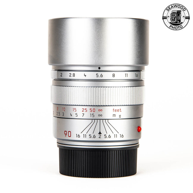 Leica Summicron M 90mm f/2 E55 Lens Silver Ver.3  EXCELLENT