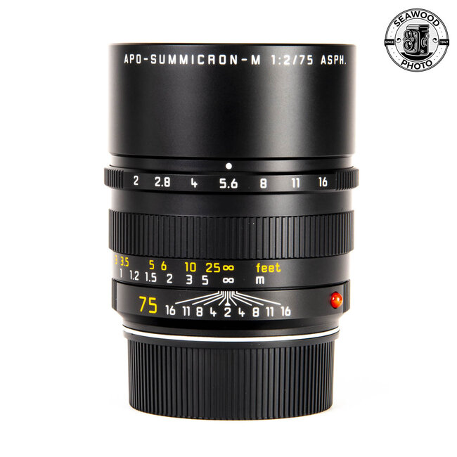 Leica APO-Summicron-M 75mm f/2 ASPH. Aspherical Lens 11637  LIKE NEW