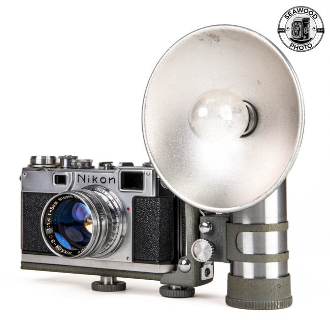 Nikon S2 Rangefinder Camera w/Nikkor S.C 50mm f/1.4,  BC3 Flash GOOD+