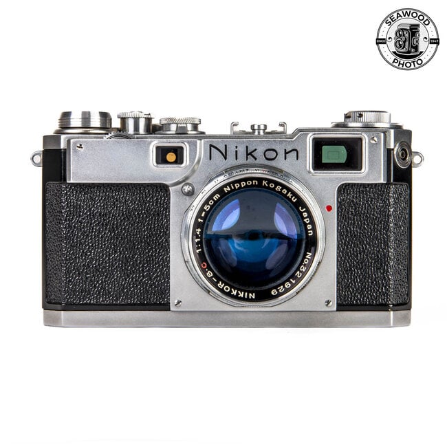 Nikon S2 Rangefinder Camera w/Nikkor S.C 50mm f/1.4,  BC3 Flash GOOD+