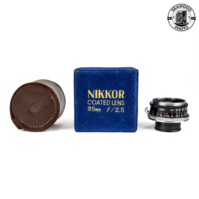 Nikon W-Nikkor 35mm F3.5 Black Lens For Nikon S Range Finder Camera GOOD+