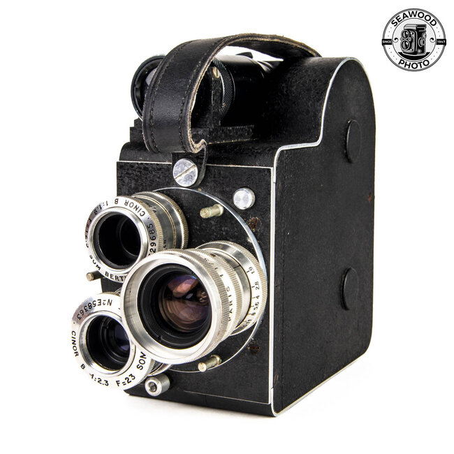Leveque L.D. French 8mm Cine Movie Camera Berthiot Lenses GOOD