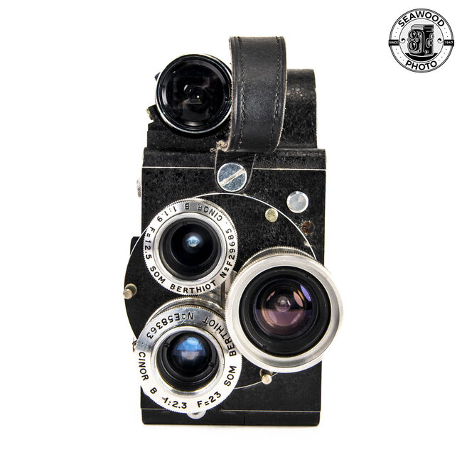 Leveque L.D. French 8mm Cine Movie Camera Berthiot Lenses GOOD