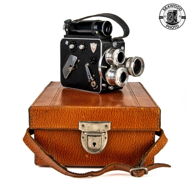 Leveque L.D. French 8mm Cine Movie Camera Berthiot Lenses GOOD