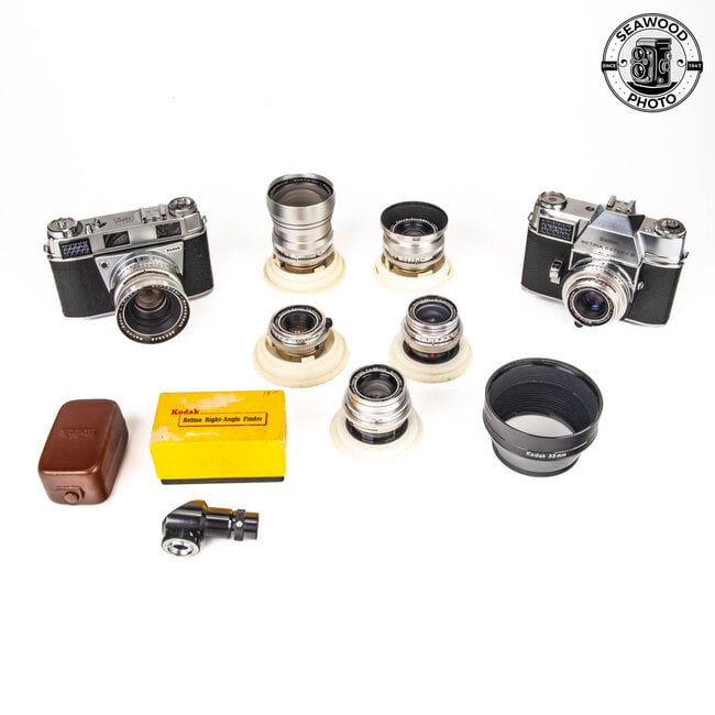 Kodak Retina Outfit Reflex III, IIIS, 7-Lenses, +More. GOOD+