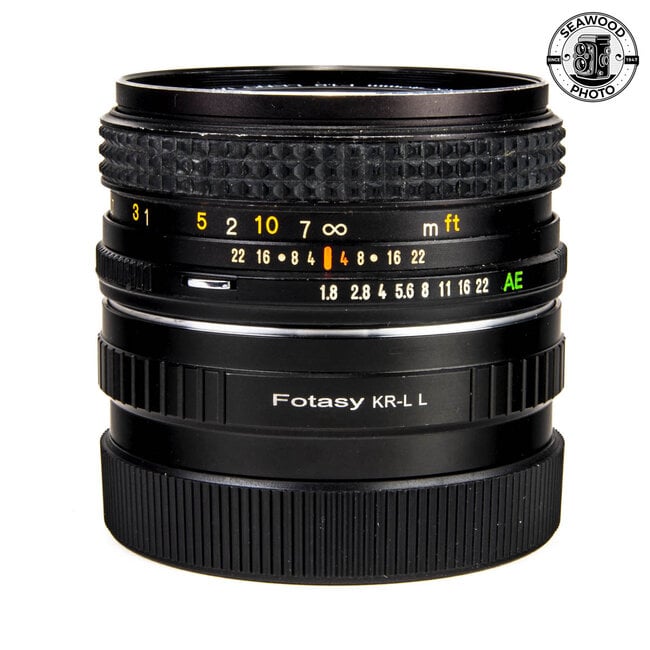 Konica Hexanon AR 40mm f/1.8 w/ KR-L Adapter GOOD+