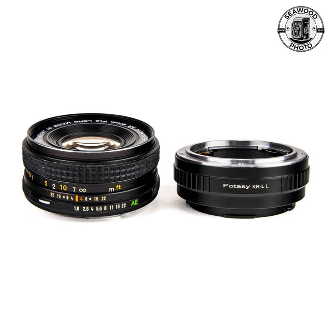 Konica Hexanon AR 40mm f/1.8 w/ KR-L Adapter GOOD+