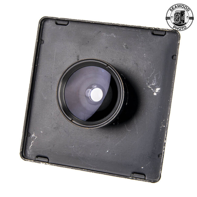 Schneider Super Angulon 65mm f/8 for 4 x 5 w/ Lens Board GOOD+