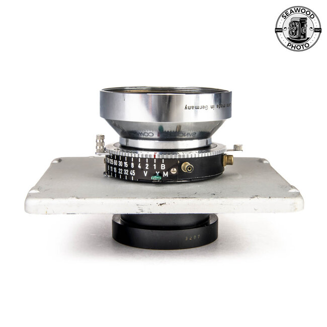 Schneider Super Angulon 65mm f/8 for 4 x 5 w/ Lens Board GOOD+